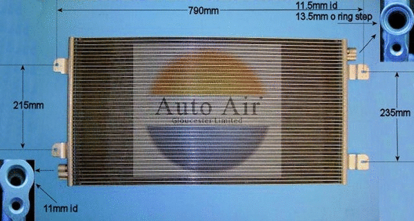 Condenseur, climatisation AUTO AIR GLOUCESTER 16-1371