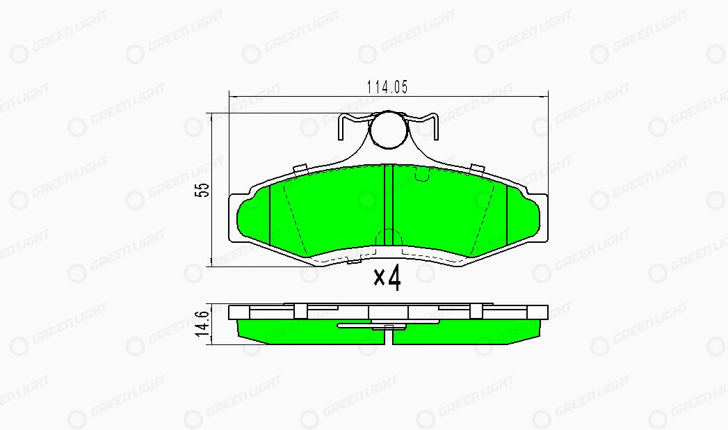 Kit de plaquettes de frein, frein à disque Automotive Adriado GLBP0324