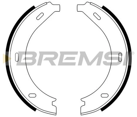 Jeu de mâchoires de frein, frein de stationnement BREMSI GF0305