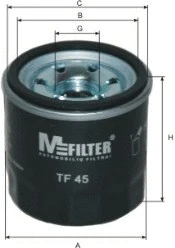 Filtre à huile MFILTER TF 45
