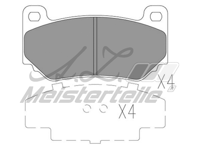 Kit de plaquettes de frein, frein à disque A.Z. Meisterteile AZMT-44-022-2181