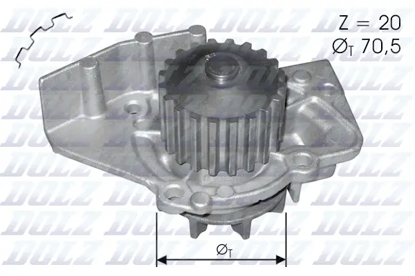 Pompe à eau, refroidissement du moteur DOLZ C120
