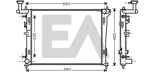 Radiateur, refroidissement du moteur EACLIMA 31R28140
