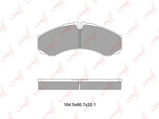 Kit de plaquettes de frein, frein à disque LYNXAUTO BD-2833