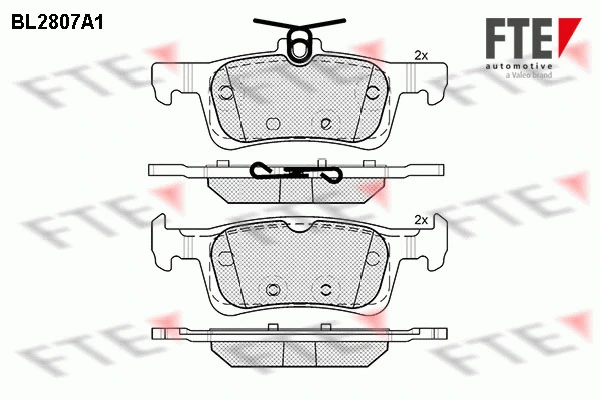 Kit de plaquettes de frein, frein à disque FTE 9010996