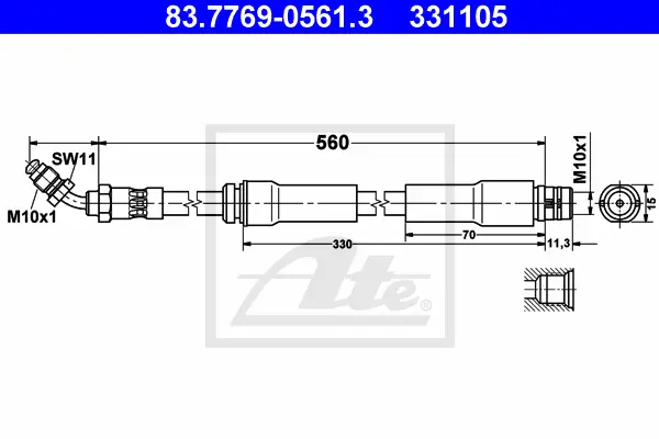 Flexible de frein ATE-APAC 83.7769-0561.3