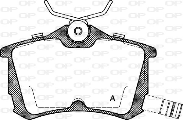 Kit de plaquettes de frein, frein à disque OPEN PARTS BPA0695.02