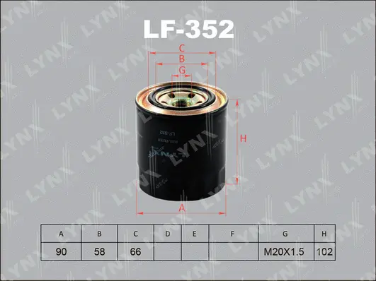 Filtre à carburant LYNXAUTO LF-352