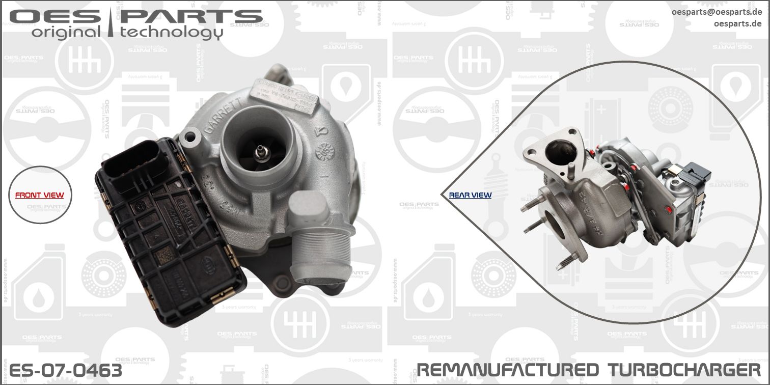 Turbocompresseur, suralimentation OES PARTS ES-07-0463