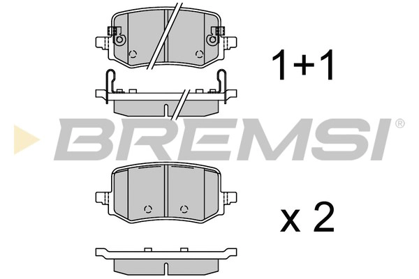 Kit de plaquettes de frein, frein à disque BREMSI BP3927