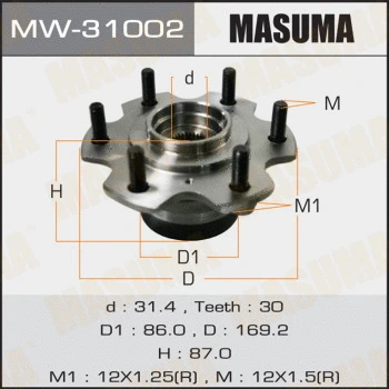 Kit de roulements de roue MASUMA MW-31002