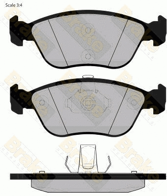 Kit de plaquettes de frein, frein à disque Brake ENGINEERING PA1170
