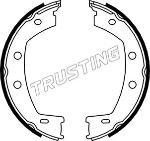 Jeu de mâchoires de frein, frein de stationnement TRUSTING 092.312