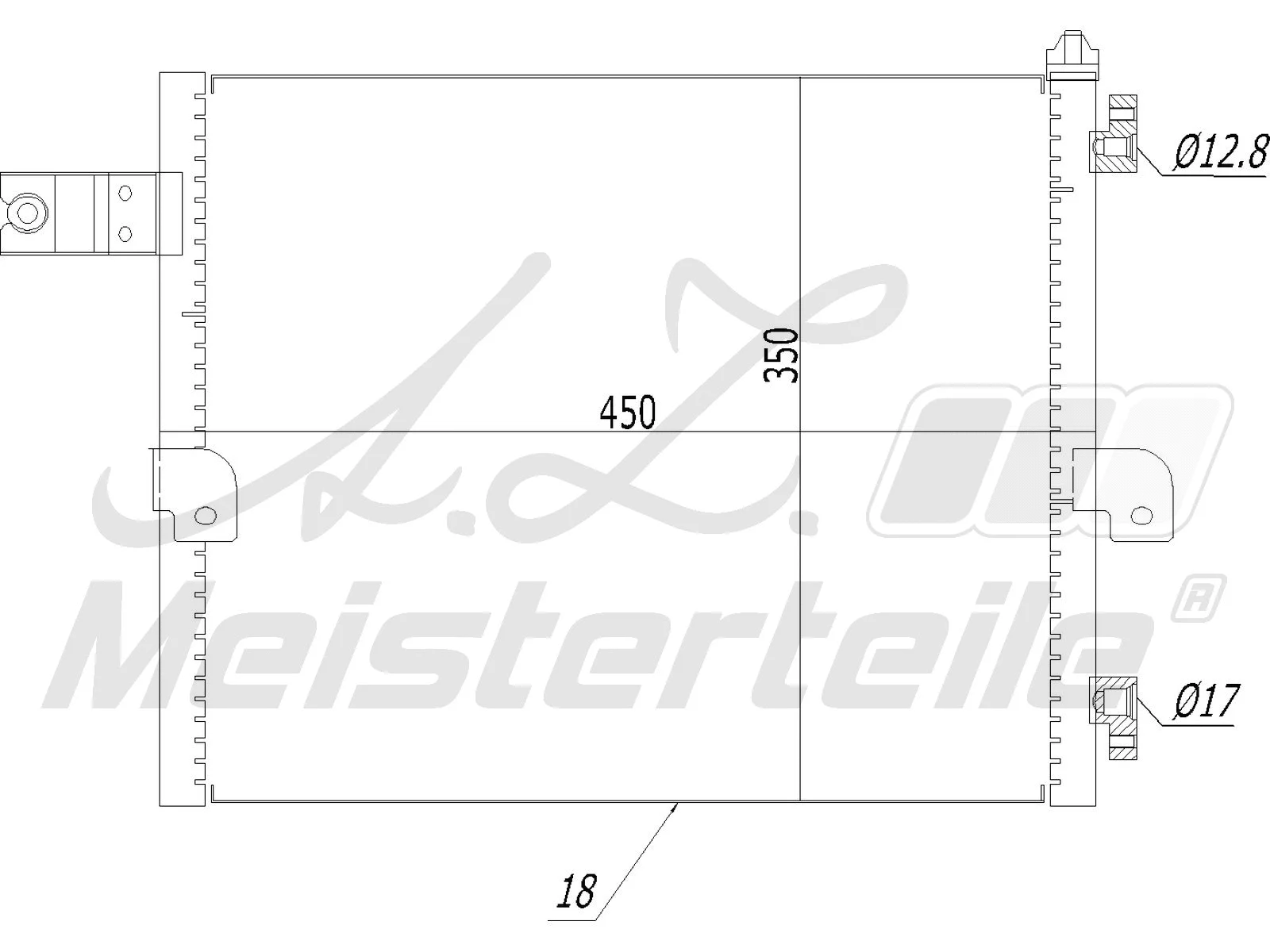 Condenseur, climatisation A.Z. Meisterteile AZMT-45-030-1156