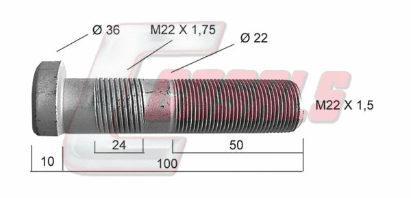 Boulon de roue CASALS 21465
