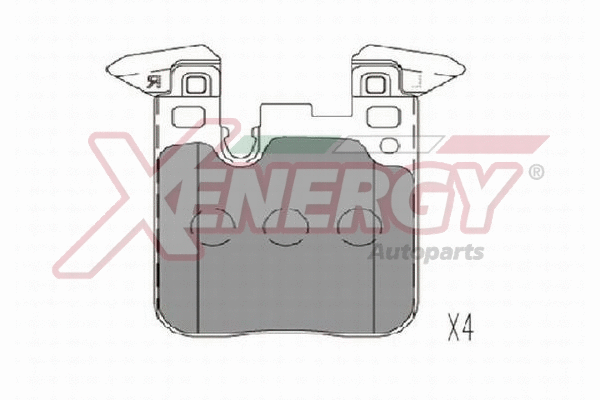 Kit de plaquettes de frein, frein à disque AP XENERGY X41334