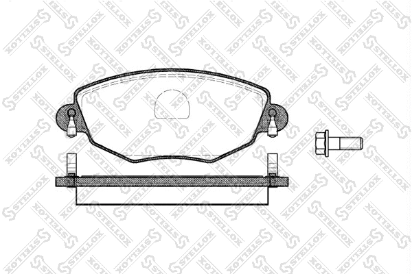 Kit de plaquettes de frein, frein à disque STELLOX 787 000B-SX