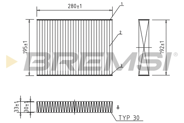 Filtre, air de l'habitacle BREMSI FC0470A