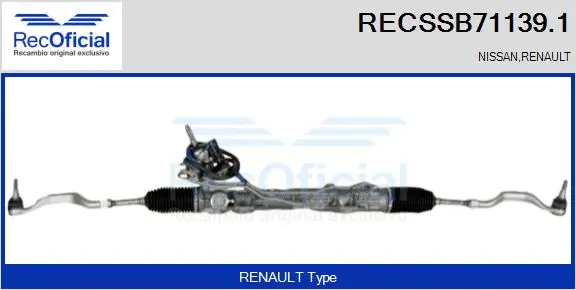 Crémaillère de direction RECOFICIAL RECSSB71139.1