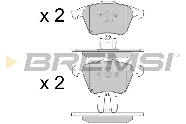 Kit de plaquettes de frein, frein à disque BREMSI BP3062