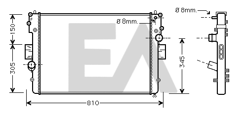 Radiateur, refroidissement du moteur EACLIMA 31R30049