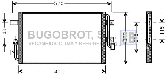 Condenseur, climatisation BUGOBROT 62-FT5246