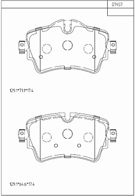 Kit de plaquettes de frein, frein à disque ASIMCO KD7457