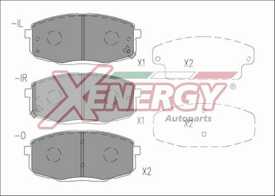 Kit de plaquettes de frein, frein à disque AP XENERGY X41216