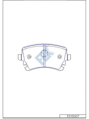 Kit de plaquettes de frein, frein à disque FBK FD15007
