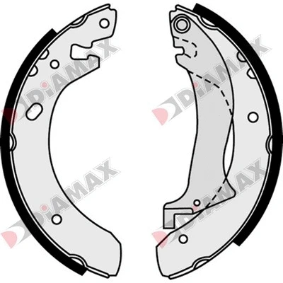 Jeu de mâchoires de frein DIAMAX N01288