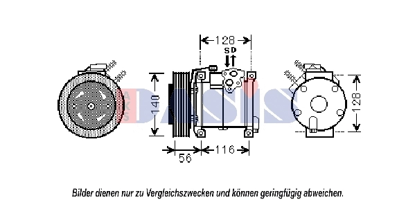 Compresseur, climatisation AKS DASIS 851819N