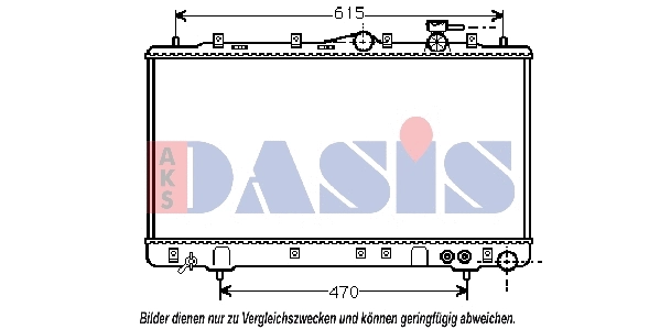 Radiateur, refroidissement du moteur AKS DASIS 560013N