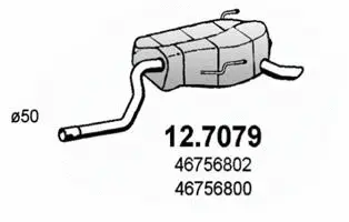 Silencieux arrière ASSO 12.7079