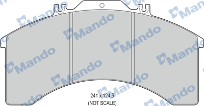 Kit de plaquettes de frein, frein à disque MANDO MBF016088