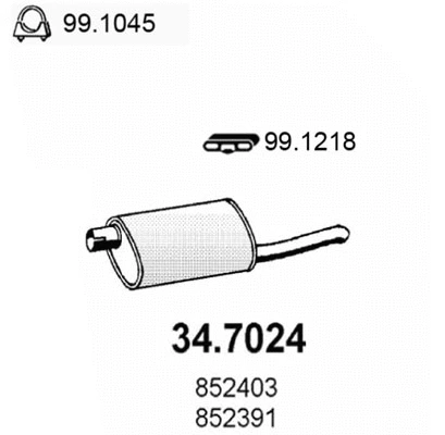 Silencieux arrière ASSO 34.7024