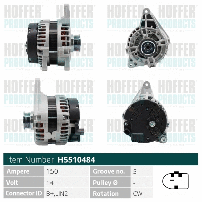 Alternateur HOFFER H5510484