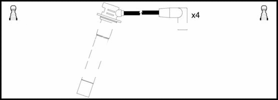 Kit de câbles d'allumage LEMARK HOES302