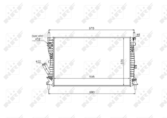 Radiateur, refroidissement du moteur NRF 53743