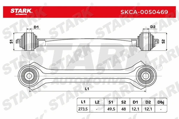 Bras de liaison, suspension de roue Stark SKCA-0050469