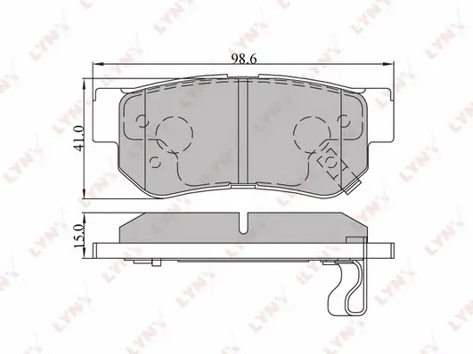 Kit de plaquettes de frein, frein à disque LYNXAUTO BD-3605