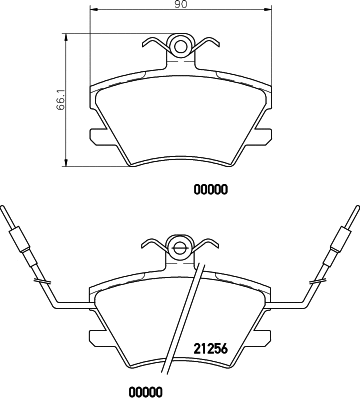 Kit de plaquettes de frein, frein à disque MINTEX MDB1472