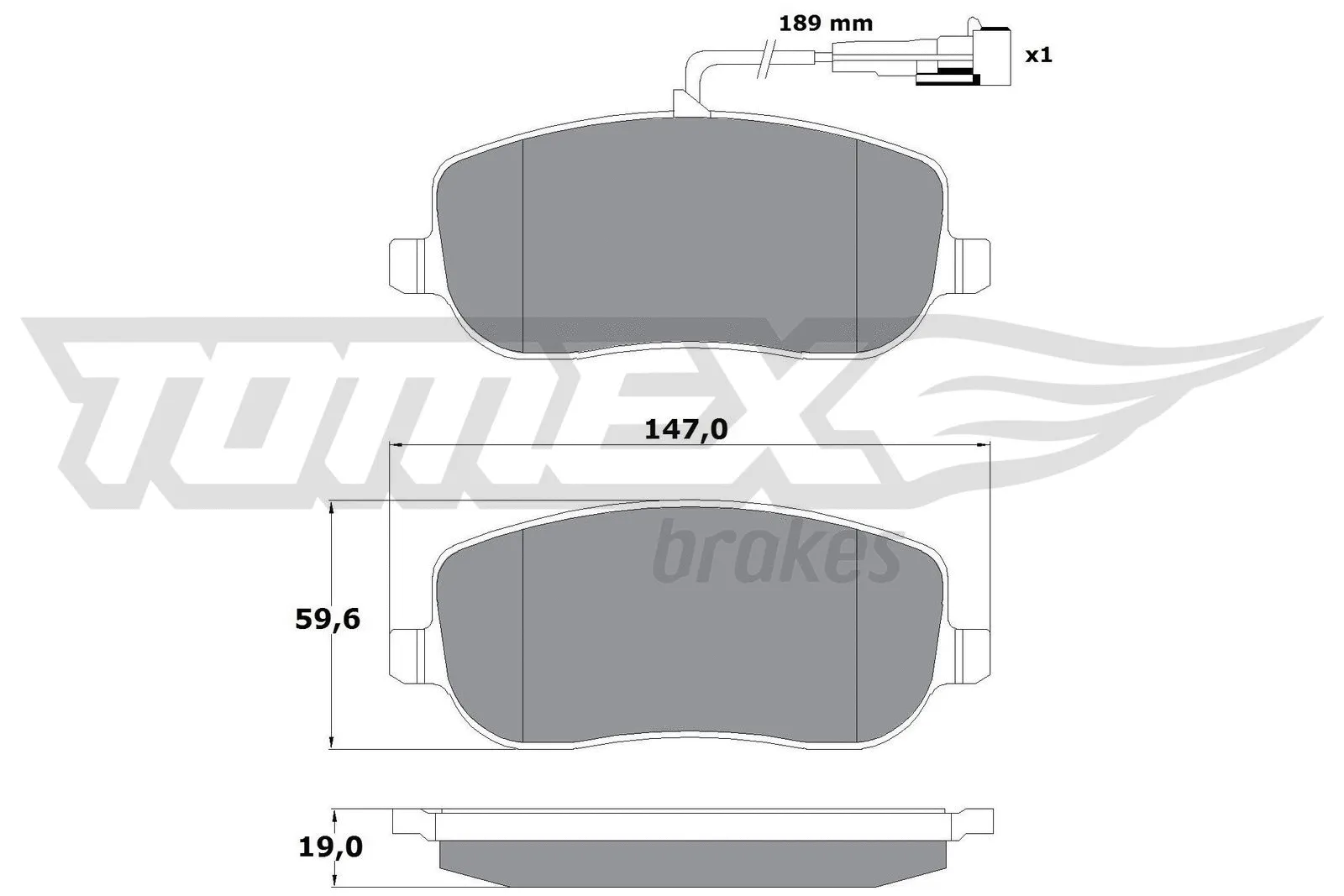 Kit de plaquettes de frein, frein à disque TOMEX Brakes TX 13-341