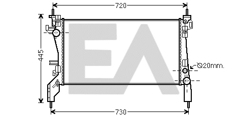 Radiateur, refroidissement du moteur EACLIMA 31R25063