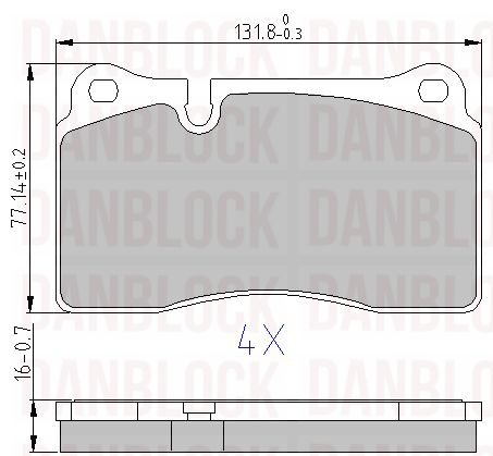 Kit de plaquettes de frein, frein à disque DANBLOCK DB 510671