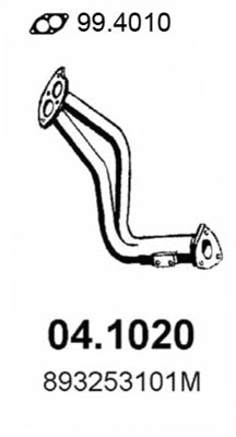 Tuyau d'échappement ASSO 04.1020