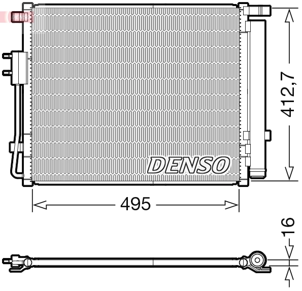 Condenseur, climatisation DENSO DCN41012