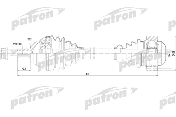 Arbre de transmission PATRON PDS0252