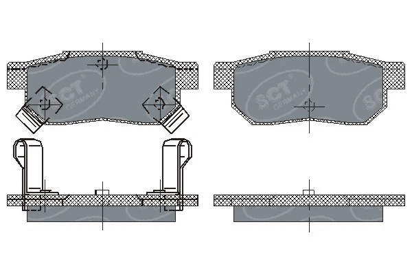 Kit de plaquettes de frein, frein à disque SCT - MANNOL SP 195 PR