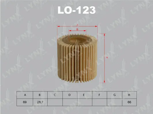 Filtre à huile LYNXAUTO LO-123