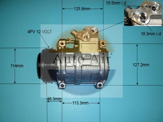 Compresseur, climatisation AUTO AIR GLOUCESTER 14-7883
